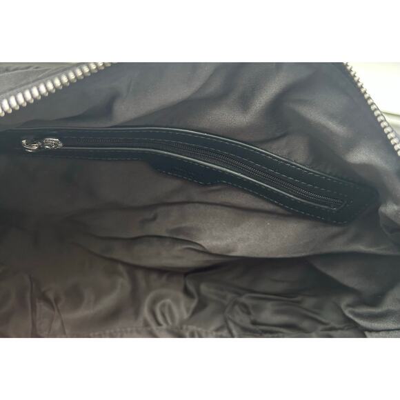 NWT Valentino Orlandi Large Black Puffer Crossbody Bag Tote Purse Retail $199 - Picture 4 of 11